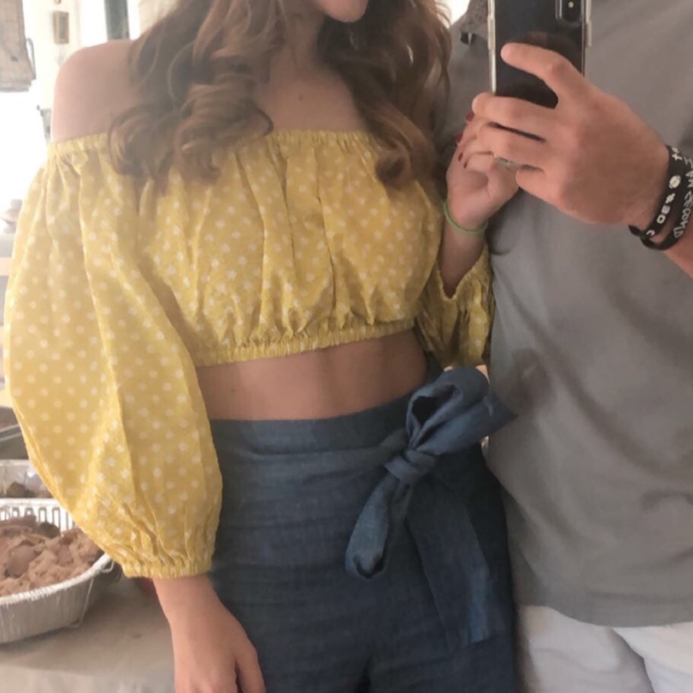 Alexis Yellow off the shoulder Top